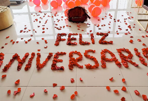 decoracion feliz aniversario mi amor