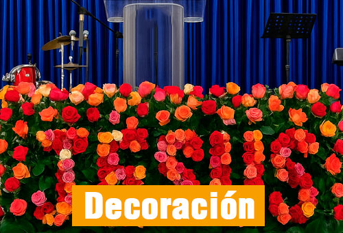 decoracion con flores bellas para iglesia