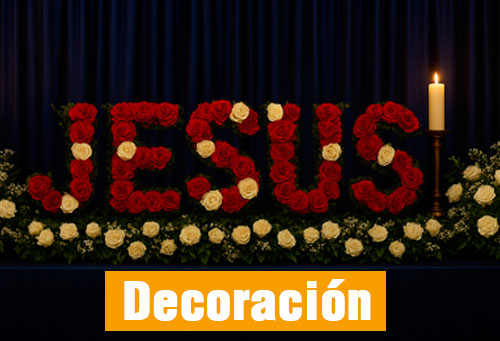 decoracion altar con flores