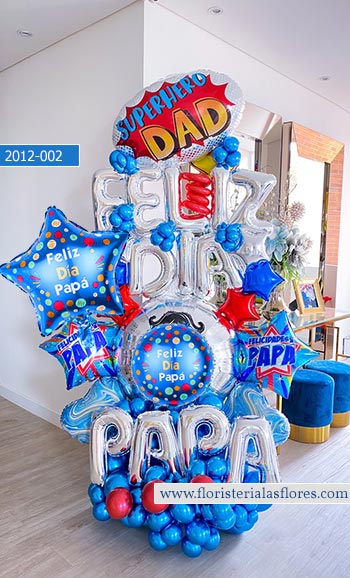 regalo especial grande de globos para dia del padre para papá